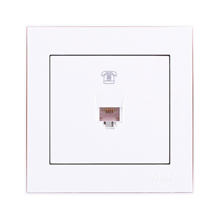 Розетка Lezard RAIN ТФ одинарная, біла, 703-0288-137 - 1