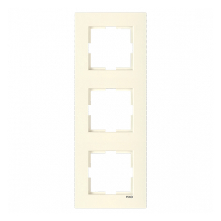 Рамка тройная вертикальная VIKO KARRE, 90960232, крем - 1