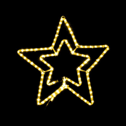 Гирлянда внешняя DELUX, MOTIF, Star, Снежинка, 58см, желтая, IP44 - 1