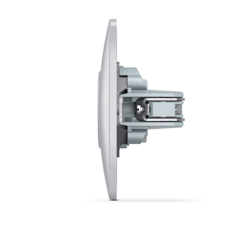 Розетка VIDEX BINERA, одинарна, срібний шовк, VF-BNSK1-SS - 4