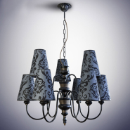 Люстра N&amp;B Light &quot;ЖАКЛИН&quot; 14409, 9хЕ14, D 730 мм, H 1005/700 мм