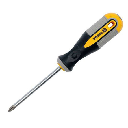 Викрутка хрестова VOREL РН 0x75мм Cr-V, 60961 - 1