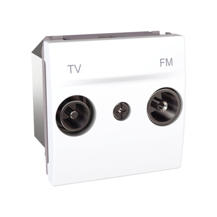 Розетка телевизионная ТV+FМ проходная белая Schneider Electric Uniсa MGU3.453.18 - 1