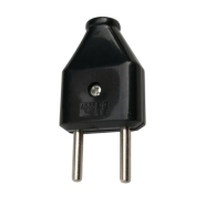 Вилка плоска без заземлення ElectroHouse EH-2231, Garant, чорна