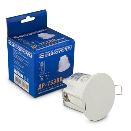 Датчик движения присутствия АСКО-УКРЕМ ДР-753BR, белый, A0220010047 - 1