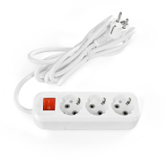 Удлинитель сетевой 3 гнезда з/з 3м*1.5мм, белый TITANUM STANDARD, TF-ESS316G-3W