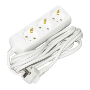 Удлинитель UEC ECO 3 гнезда 3м 2P+PE 3*1мм 10A П03, WYP10-10-03-03-G-G-U