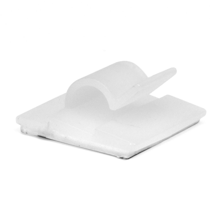 Кліпса самоклеюча 10х5х4, 9 мм, для круглого кабелю, ДКС 25430 - 1