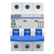 Автоматический выключатель АСКО-УКРЕМ ВА-2017 3р, 6А С, A0010170019