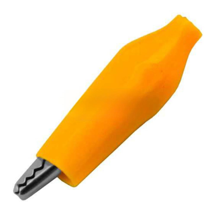 Зажим тестерный малый L-44 мм, желтый, 9-0008Y - 1