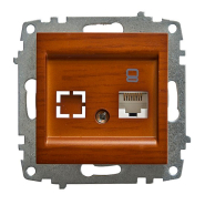 Розетка компьютерная EL-BI Zena САТ 6 (механизм), вишня, 609-012800-247