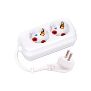 Удлинитель Horoz Electric 2-Gang Socket 2 гнезда 16А 3м, с заземлением, 200-203-201
