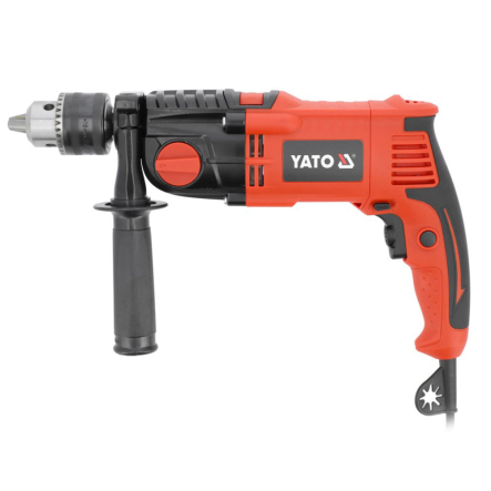 Дрель ударная YATO 1200 Вт 230B, с самозажимным металлическим патроном для сверл Ø≤ 16 мм, YT-82045