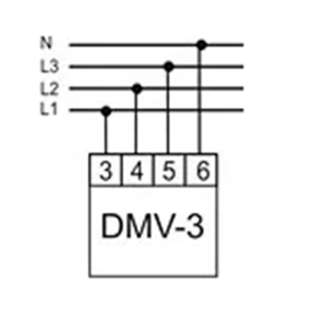 Вольтметр F&F DMV-3 True RMS, цифровой индикатор напряжения для монтажа на DIN-рейке, 35 мм