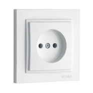 Розетка одинарна без заземлення Mono Electric DESPINA, біла, 102-190022-116