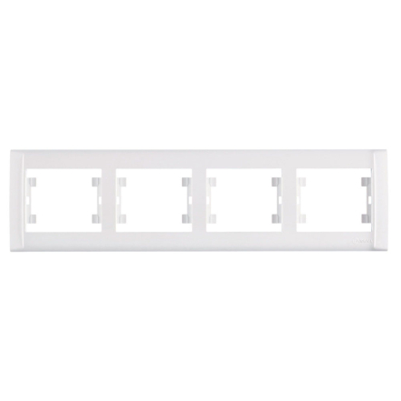 Рамка чотиримісна горизонтальна, Makel Defne, біла, 42001704 - 1