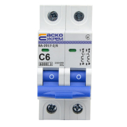 Автоматичний вимикач АСКО-УКРЕМ ВА-2017 2р, 6А С, A0010170010