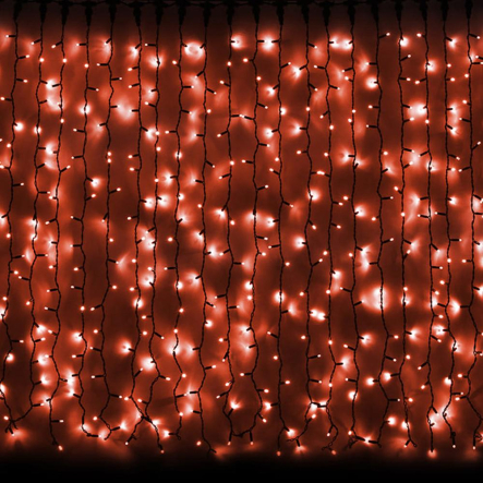 Гірлянда зовнішня DELUX, CURTAIN, 2x1,5м, 456LED, червона/чорна, IP44 - 1