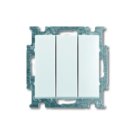 Выключатель трехклавишный ABB Basic 55, 106/3/1 UC-94-507, белый - 1