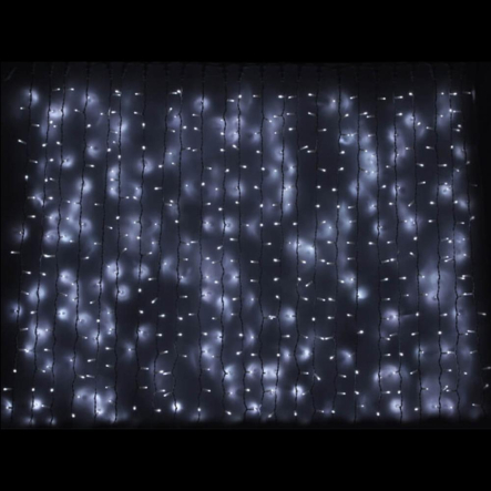 Гирлянда внешняя DELUX, CURTAIN, 2x7м, 1520LED, белая/белая, IP44 - 1