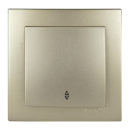 Вимикач одноклавішний прохідний золото NILSON Touran, 24151007