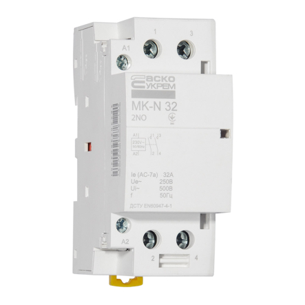 Контактор модульный АСКО-УКРЕМ МК-N, 2р, 32А, 2NO, A0040030031