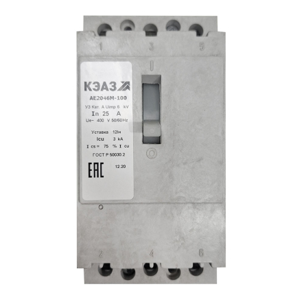 Автоматический выключатель АЕ2046М-100- 25А У3 - 1