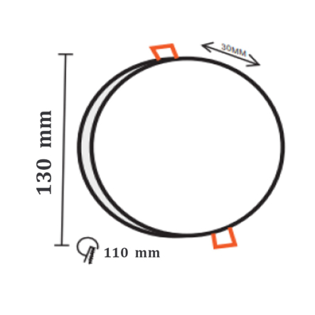 Светильник LED встраиваемый HOROZ VIOLET-18, 18W, 6400К, 1440Lm, Ø130мм, 016-075-0018-010