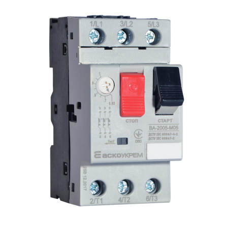 Автоматический выключатель защиты двигателя АСКО-УКРЕМ ВА-2005 М05, 0,63-1А, A0010050017