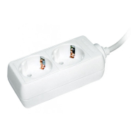 Подовжувач UEC STANDART 2 гнізда 5м 2P+PE 3*1мм 16A П02, WYP10-16-02-05-G-N-U