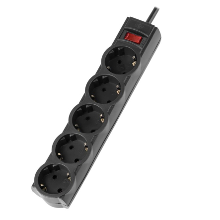 Фильтр-удлинитель Logic Power LP-X5-3, (3520Вт) 5 гнезд, 3 м, PREM Black