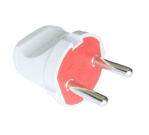 Вилка 16 євро без заземлення біла пряма TNSy5000069 - 1