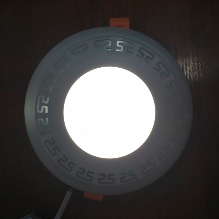 Панель LED Lemanso LM555 "Грек" 6+3W с жёлтой подсветкой, 540Lm, 4500K, круг, 160х30мм ,175-265V - 3
