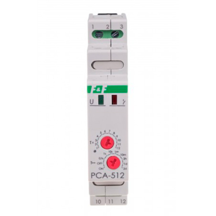 Реле часу F&F PCA-512UNI, 10А, затримка вимикання - 1