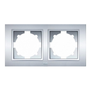 Рамка EL-BI Zena двойная, серебро, 500-011000-226