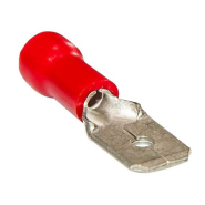 Наконечник (коннектор) плоский TAKEL, 501342, с изоляцией "папа" D-MDD 1,25-250 вибростойкий (0,5-1,5/6,3-0,8) (100шт)