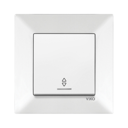 Вимикач 1 кл. прохідний з підсвіткою VIKO Meridian, 90970063-WH, білий - 1