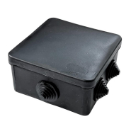 Коробка розподільна зовнішня КОВА-ЕЛЕКТРО Р13, без клем 100х100х50 мм, чорна, ФР-00001839