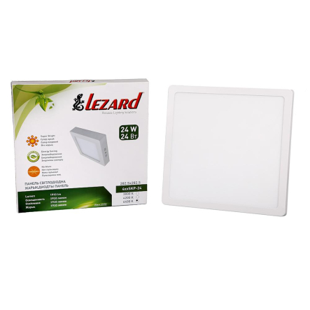 Светильник LED накладной LEZARD, 24W, 6500К, 950Lm, квадрат, 284x284мм, 464SKP-24 - 1