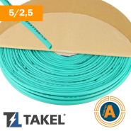Трубка термоусаджувальна ТУТ, TAKEL 5/2,5 зелений, 502507з