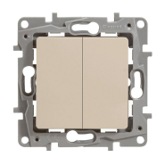 Вимикач двухклавішний Legrand Etika, 672302, слонова кістка