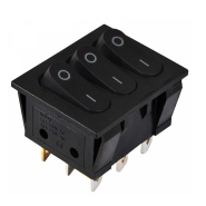 Перемикач 3 клав. чорний KCD2-3101 B/B, АСКО-УКРЕМ, A0140040119