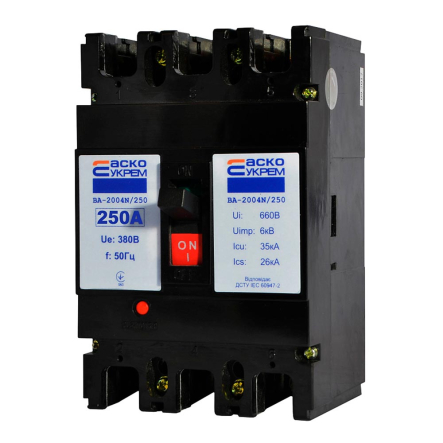 Автоматический выключатель АСКО-УКРЕМ ВА-2004N/250 3р, 250А, A0010040070