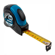 Рулетка GROSS &quot;Schlagfest&quot; 8 м x 25 мм, магнітний прогумований зачіп 2-х шкала, покриття нейлон, 31114