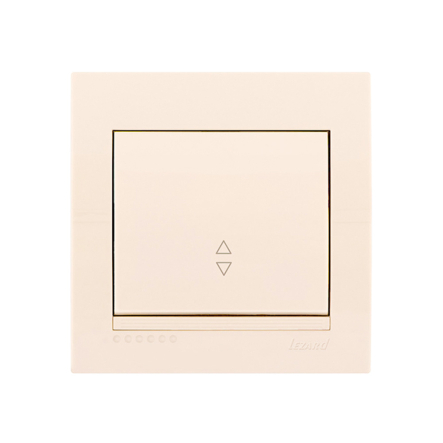 Выключатель проходной Lezard DERIY одноклавишный, крем, 702-0303-105 - 1