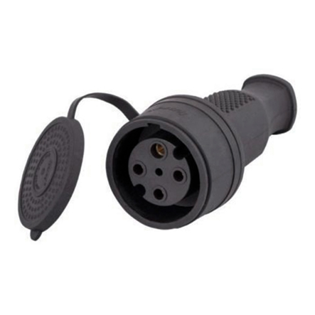 Розетка штепсельна трифазна LEZARD, 3Р+Е, 3х32А, 380V, каучук, 332-0100-0203 - 1