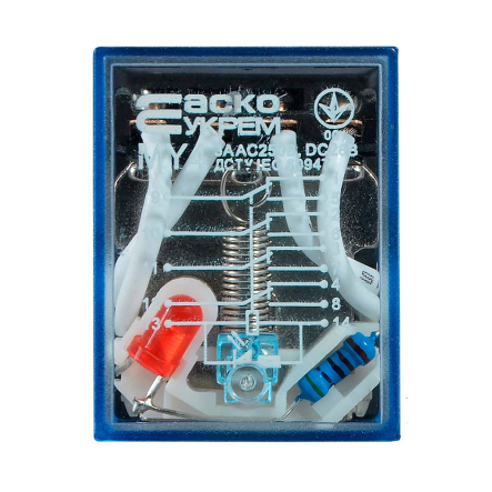 Реле промежуточное АСКО-УКРЕМ MY4, АC 24 В, 3 А, 5950, A0090010010