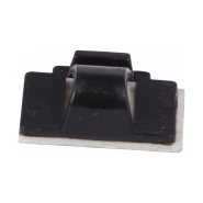 Майданчик із кліпсою на самоклейці АСКО-УКРЕМ С1, чорна (100шт) 17х12 мм, A0150090110