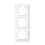 Рамка VIDEX BINERA, белая, 3 поста, вертикальная, VF-BNFR3V-W