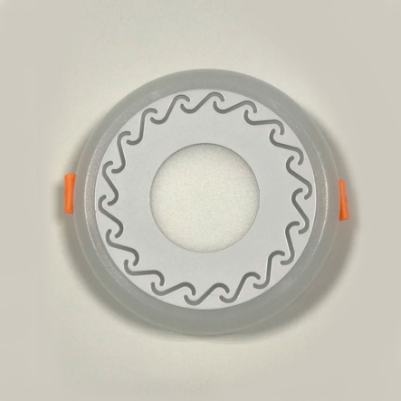 Панель LED Lemanso LM539 "Завитки" 6+3W с синей подсветкой, 540Lm, 4500K, круг, 160х30мм, 175-265V - 2